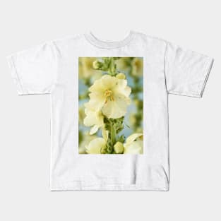 Verbascum x hybridum &#39;Snow Maiden&#39; Mullein Kids T-Shirt